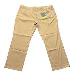 L.L.Bean VentureStretch 5-Pocket Pants Mens 44x29 Tan Outdoor Tech Hiking Gorp